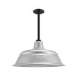 17" Bomber, 975-Galvanized, Mounting in 100-Black