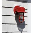 Streamline Industrial Guard Sconce, 400-Barn Red, TGG-Heavy Duty Cast Guard, Flared Shade, RIB-Ribbed Glass | Customer Submission