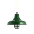 14" Union, 307-Emerald Green, CGG-Standard Cast Guard, FST-Frosted Glass, CSBB-Black & Brown Chevron Cord