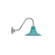 12" Aero, 390-Teal, G11 Gooseneck Arm, 980-Brushed Aluminum