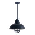 12" Avalon, 705-Navy, CGG-Standard Cast Guard, RIB-Ribbed Glass