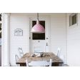 16" Wilcox, 480-Blush Pink, Galvanized Chain with Black & White Cloth Cord
