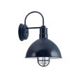 12" Wilcox, 705-Navy, CGG-Standard Cast Guard, RIB-Ribbed Glass