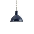 12" Wilcox, 705-Navy, Mounting in 975-Galvanized, CSGW-Gold & White Cloth Cord