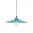 12" Conoco, 390-Teal, CSGW-Gold & White Cloth Cord, Nostalgic Edison-Style Victorian 40 Watt Light Bulb