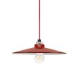 12" Conoco, 400-Barn Red, CSR-Red Cloth Cord, Nostalgic Edison-Style Victorian 40 Watt Light Bulb