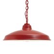16" Marathon, 400-Barn Red, CSR-Red Cloth Cord, Shown with LED Edison S14 Bulb