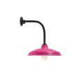 16" Marathon, 490-Magenta, G13 Gooseneck Arm, 100-Black, Shown with 1890 Era 40W Nostalgic Edison Bulb