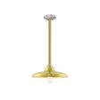 12" Marathon, 997-Natural Raw Brass, Shown with LED Edison S14 Bulb