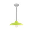 14" Marathon, 380-Chartreuse, Mounting in 975-Galvanized, Hang Straight Canopy, Shown with Nostalgic Edison-Style Victorian Bulb