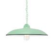 16" Sinclair, 355-Porcelain Jadite, CSW-White Cloth Cord, Shown with Nostalgic Edison-Style 1910 Era 60 Watt Light Bulb