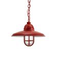 12" Bridgeport, 400-Barn Red, TGG-Heavy Duty Cast Guard, RIB-Ribbed Glass, CRZ-Red Chevron Cord