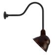 12" Emblem, 999-Oil-Rubbed Copper, G24 Gooseneck Arm, 100-Black