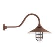 16" Syracuse, 605-Rust, CGG-Standard Cast Guard, FST-Frosted Glass, G22 Gooseneck Arm