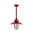 14" Syracuse, 400-Barn Red, CGG-Standard Cast Guard, FST-Frosted Glass
