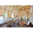 (9) 12” Cherokee, 975-Galvanized Finish, Frosted Glass, White Cords | Photo Courtesy of Salt Architecture
