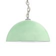 16" Loma, 355-Porcelain Jadite, Galvanize Chain & Gold & White Cloth Cord