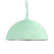 16" Loma, Exterior in 370-Mint Interior in 975-Galvanized, Chain in 370-Mint with SWH-Standard White Cord