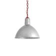 14" Wilcox, 975-Galvanized, Mounting in 400-Barn Red, CSBW-Black & White Cloth Cord