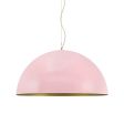 28" Loma, Exterior in 480-Blush Pink, Interior in 930-Painted Aged Brass, CSGW-Gold & White Cloth Cord