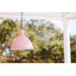 16" Wilcox, 480-Blush Pink, Galvanized Chain with Black & White Cloth Cord