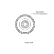 Decorative Backing Plate Cover Dimensions (Front View)