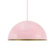 28" Loma LED, Exterior in 480-Blush Pink, Interior in 930-Painted Aged Brass, Mounting in 480-Blush Pink