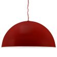 36" Loma, Exterior in 400-Barn Red, Interior in 200-White, Mounting in 400-Barn Red, CSRW-Red & White Cloth Cord
