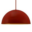 26" Loma, Exterior in 400-Barn Red, Interior in 570-Sunflower, Mounting in 400-Barn Red