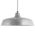 28" The Original™ LED Pendant, 975-Galvanized, Rust Cloth Cord