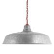 28" The Original™ LED Chain Hung, 975-Galvanized, Mounting in 400-Barn Red, SBK-Standard Black Cord