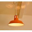 12" Original Vented Warehouse Pendant, 495-Sherbert Orange, Circle Vents, SWH-Standard White Cord | Photo Courtesy of Homeowner