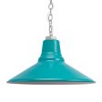 16" Aero LED, 390-Teal, Mounting in 975-Galvanized, SWH-Standard White Cord