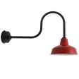 12" Avalon LED, 400-Barn Red, G6 Gooseneck Arm, 100-Black