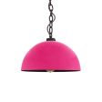 12" Loma LED, Exterior in 490-Magenta, Interior in 100-Black, Chain in 100-Black with SBK-Standard Black Cord