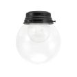Round Flush Mount, 100-Black, Clear Glass, No Painted Band