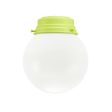 Round Flush Mount, 380-Chartreuse, Opaque Glass, No Painted Band