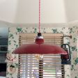 14" shade, 400-Barn Red, TRW-Red & White Twist Cord | Photo Courtesy of Homeowner