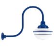 Acorn Gooseneck, 700-Royal Blue, Opaque Glass, Three Painted Band, 700-Royal Blue, G32 Gooseneck Arm, 700-Royal Blue