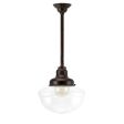 Acorn Stem Mount, 615-Oil-Rubbed Bronze, Clear Glass, No Stripe, Shown with G30 Bulb