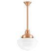 Acorn Stem Mount, 995-Natural Raw Brass, Opaque Glass, No Stripe
