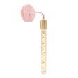 Downtown Minimalist Wooden Socket Sconce, 380-Blush Pink, Ash Wood, Shown with Totem III Edison Lamp