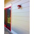 Industrial Static Sconce, 400-Barn Red, FS-Flared Shade, TGG-Heavy Duty Guard, RIB-Ribbed Glass | Photo Courtesy of Homeowner