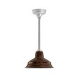 11" Bomber LED, 999-Natural Oil-Rubbed Copper, Mounting in 975-Galvanized