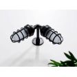 Atomic Topless Dual Sconce, 100-Black, CGG-Standard Cast Guard