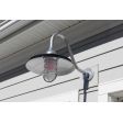 14" Bridgeport, 150-Porcelain Black, CGG-Standard Cast Guard in 975-Galvanized, FST-Frosted Glass, G15 Gooseneck Arm in 975-Galvanized | Photo Courtesy of Homeowner