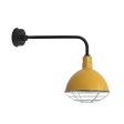 14" Wilcox LED, 550-Porcelain Yellow, Wire Cage, 975-Galvanized, G8 Gooseneck Arm