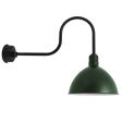 16" Wilcox LED, 300-Dark Green, G6 Gooseneck Arm