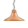 14" Aero Vented, 995-Natural Raw Copper, Circle Vents, Mounting in 975-Galvanized, CSBB-Black & Brown Cloth Cord