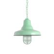 12" Union Nautical LED, 355-Jadite, CGG-Standard Cast Guard, FST-Frosted Glass, SWH-Standard White Cord